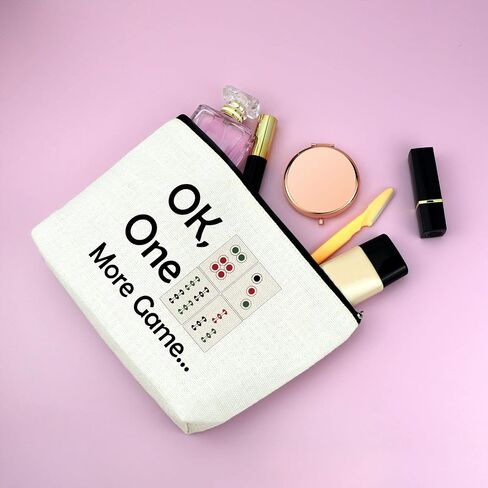 3Pcs Mahjong Lovers Gift for Women Mahjong Makeup Bag Mahjong Player Gifts for Friend Grandma Mahjong Gifts Cosmetic Bag Gambling Gift Birthday Christmas Retirement Gifts for Mom Cosmetic Travel Pouch in Kuwait