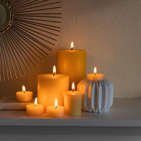 Beeswax Candles 100% Pure Handmade Natural for Gift Home Décor | Non-Toxic Air Purifying Biodegradable | Slow Burning All Natural 3x5 in Saudi Arabia