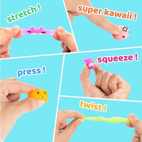 Dioju 200 Pcs Mochi Squishy Toy, Mini Kawaii Squishies Bulk Sensory Fidget Toys Goody Bag Party Favors for Kids, Classroom Prizes Pinata Filler Carnival Stocking Stuffers Christmas Birthday Gifts in Kuwait