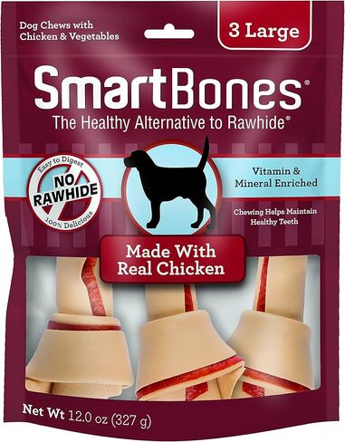 SmartBones Medium Chews, Treat Your Dog to a Rawhide-Free Chew Made with Real Meat and Vegetables in Kuwait