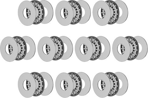 10PCS AXK1024 2AS Thrust Needle Roller Bearings with Washers 10mm Bore 24mm OD 4mm Thickness Industry Thrust Bearing in Saudi Arabia