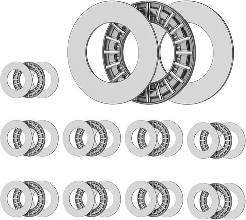 10PCS AXK1024 2AS Thrust Needle Roller Bearings with Washers 10mm Bore 24mm OD 4mm Thickness Industry Thrust Bearing in Saudi Arabia
