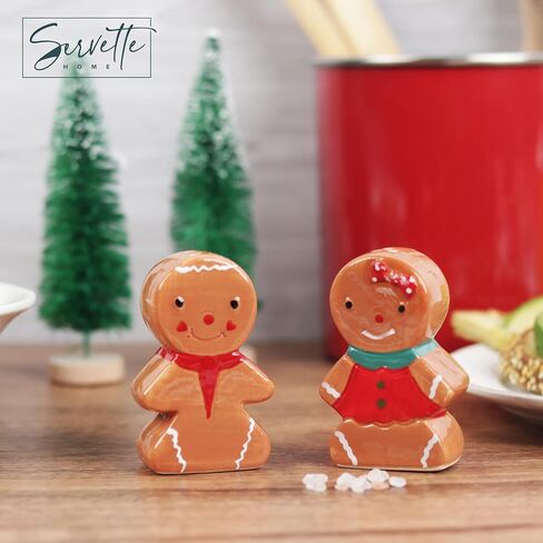 Christmas Holiday Salt and Pepper Shaker Set - (Gingerbread) in Kuwait