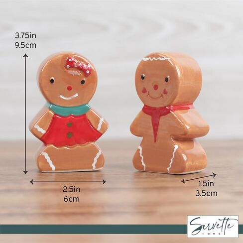 Christmas Holiday Salt and Pepper Shaker Set - (Gingerbread) in Kuwait