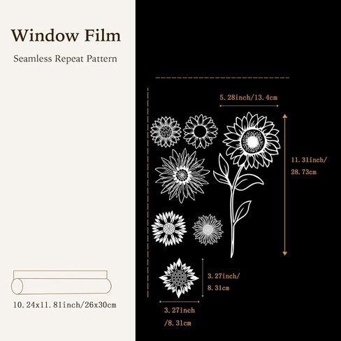 Sunflower Anti-Collision Suncatcher Stickers, Self Adhesive Vinyl Window Clings, Reusable Rainbow Window Decals for Glass Window Home Decor in Saudi Arabia