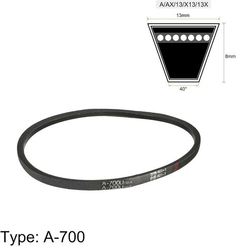 Uxcell A850 V-أحزمة 850 مم محيط داخلي 13 مم عرض علوي 8 مم سمك قسم A محرك مطاطي حزام نقل الحركة الصناعي in Saudi Arabia