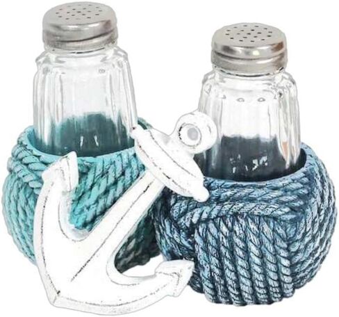 Nautical Anchor Rope Knot Salt & Pepper Shakers in Saudi Arabia