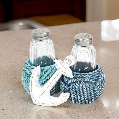 Nautical Anchor Rope Knot Salt & Pepper Shakers in Saudi Arabia