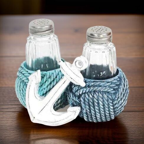 Nautical Anchor Rope Knot Salt & Pepper Shakers in Saudi Arabia