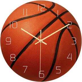 Garneck Vintage Decor Vintage Decor Kids Room Decor Sports Wall Clock Soccer Mute Wall Clock Decorative Silent Clock for Living Room Bedroom Kids Room Vintage Decor Kids Room Decor Retro Decor