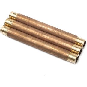 LTWFITTING Brass Pipe 3" Long Nipple Fitting 3/8 Male NPT Air Water(Pack of 20)