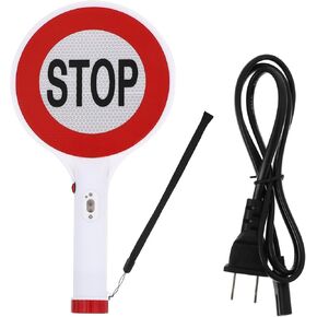 iplusmile LED Stop Sign with Wrist Strap, 13.7 x 7.3inch-Rechargeable Traffic Light Sign, Stop Sign Parking, Traffic Safety Warning Light Sign Handheld Lamp for Day and Night