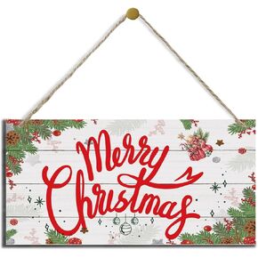 Christmas Decor, Decorative Wood Hanging Wood Plaque, Rustic Wooden Holiday Decor, Merry Christmas Door Hanger, Front Door Decor, Christmas Wall Decor With Rope, Merry Christmas Sign