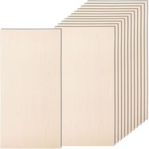 6 Pack 12 x 24 x 1/4 Inch-6mm Thick Basswood Sheets for Crafts Unfinished Plywood Sheets Rectangular Wood Panel Boards for DIY Laser Project, Wood Burning, Engraving, Architectural Models, Staining