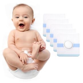 Belly Button Shaper with Waterproof Cotton Pads(5 Pieces),Baby Belly Band,Baby Belly Button Band,Baby Belly Button wrap 8×8cm