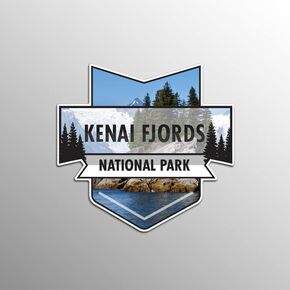 Kenai Fjords National Park Magnet | 4.7-Inch by 4.5-Inch | 2-Pack | 30 MIL Heavy Duty Magnetic Material | MPD946