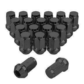 1.38" Tall 7/16" x 20 Closed End Bulge 3/4" Hex Acorn Lug Nuts, (Chrome, 24 Pack)