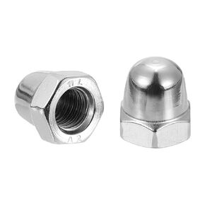 uxcell M4x0.7 Acorn Cap Nuts, 50Pcs 304 Stainless Steel Dome Cap Head Acorn Nut Hardware Nuts for Bolt Cover, Silvery