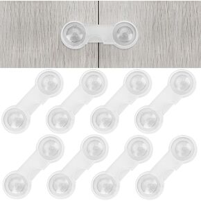 Child Safety Cabinet Locks 8 Pack Cabinet Door Locks with Adhesive for Baby Proof Childproof Safety Locks for Drawer Cupboards Fridge Closet and Pantry