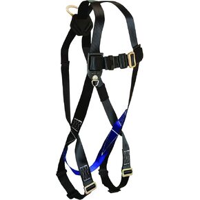 FallTech 7007 FT Basic Full Body Harness with 1 D-Ring and Mating Buckle Leg Straps, Universal Fit