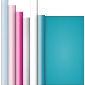 JILLSON & ROBERTS 6 Roll-Count All-Occasion Solid Color Gift Wrap Available in 10 Different Assortments, Pretty Pastels