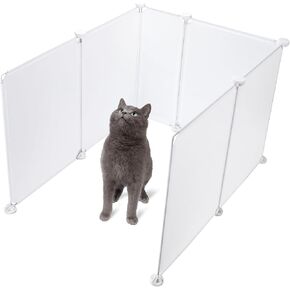Midollarle Cat Litter Box Pee Shields, 6pcs Cat Litter Box Enclosure Splash Guard with Large Litter Mat for Open Top Litter Pan Easy Clean