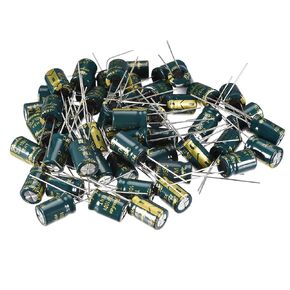uxcell Aluminum Radial Electrolytic Capacitor Low ESR Green with 22uF 100V 105 Celsius Life 3000H 8 x 12 mm High Ripple Current,Low Impedance 50pcs