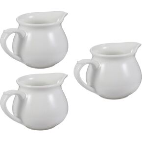 Veemoon Gravy Boat,3pcs Ceramic Sauce Boat for Salad Dressings, Creamer, Broth, Black Pepper,Salad Dressing, Creamer, Milk, Broth