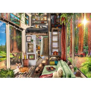 Ravensburger Redwood Forest Tiny House 1000 Piece Jigsaw Puzzle for Adults - 17496 - Every Piece is Unique, Softclick Technology Means Pieces Fit Together Perfectly, Multicolor, 27 x 20