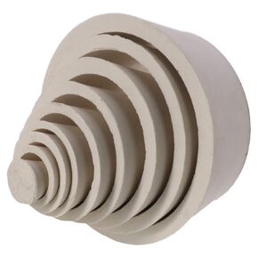 Buchner Funnel Flask Cones Adapter 9pcs White Wear-Resisting Tapered Collar Rubber Stopper Funnels, Crucibles, Filter Tubes