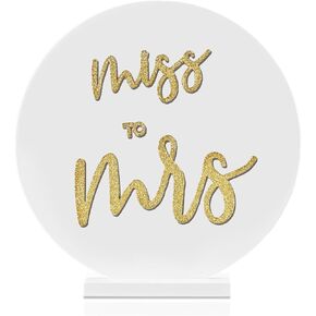 Miss to Mrs Wood Sign Bridal Shower Decor Bachelorette Party Sign Decorations Centerpieces