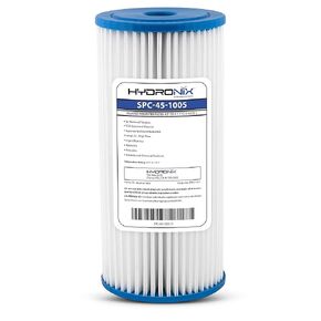 Hydronix - HYDRONIX-SPC-45-1005 SPC-45-1005 Polyester Pleated Filter 4.5" OD X 9 3/4" Length, 5 Micron
