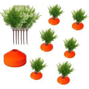 tyoungg Easter Yard Carrots Patch Large Spring Lawn Garden Yard Decor DIY 12 Sets (12)