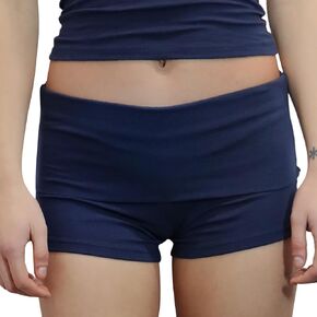 Luckinbaby Women Fold Over Mini Shorts High Rise Stretchy Yoga Rollover Shorts Slim Fit Cute Lounge Shorts Micro Bottoms