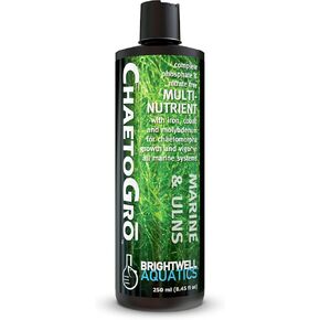 Brightwell Aquatics Chaeto GRO - Multi-Nutrient Supplement for Chaetomorpha Growth in All Marine Aquariums, 500 ML