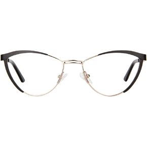 Zeelool Metal Cat Eye Reading Glasses, Blue Light Blocking Glasses with Standard Anti-Reflective Coating Sydney FM0125
