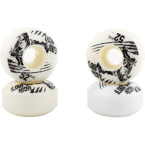 Headerbs Skateboard Wheels, Spitfire Wheels, 52mm X 30mm 4 Pcsset Outdoor Classic PU Cruiser Longboard Skateboard Wheels (White)