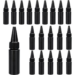 Black Plastic Squeeze Dispensing Bottles Glue Bottle Light-proof Sealed Plastic Bottle With Caps, For DIY Crafts, Glue, Liquids (34oz 10 Ppack)