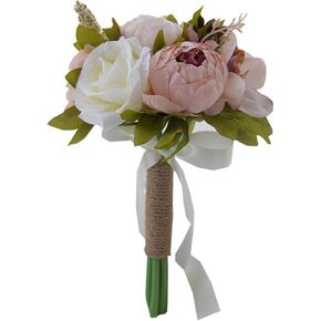 S-SSOY Artificial Romantic Multi Wedding Bouquet, Bridesmaid Holding Bouquet Bride Bridal Bouquets, Rose Bouquet for Wedding Party Church Valentine's Day Birthday Photo Shooting