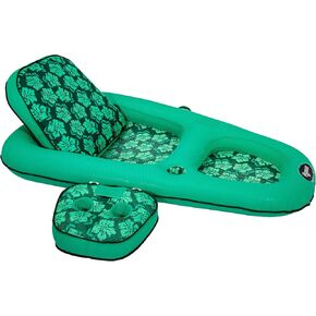 Campania 2 in 1 Convertible Water Lounge, Multi Teal Floral Print