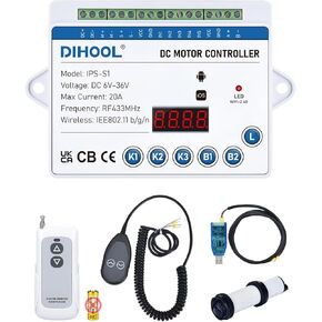 DIHOOL Electric Linear Actuator Controller 12V 24V eWeLink Smart Wireless WiFi Relay Switch, RS485 DC Motor Controllers (Current Limit, Rebound When Obstacles)