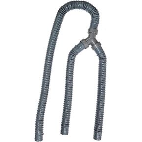 Drainage Hose Pipe 3 Way Double Ended Kitchen Wash Basin Sewer Drain Pipe 15.8"x15.8"x31"(40x40x80cm). 2 Female Nut Connection 1-3/4" P-trap