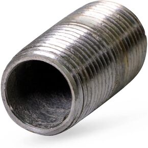 OQHM1100, 1-1/4" X 1", Malleable Pipe Nipple, Pre Cut Connectors,Great To Build Vintage DIY Furnitre, Industrial Steel To Fit 1-1/4 Inch Threaded Pipes Nipples and Fittings, Galvanized