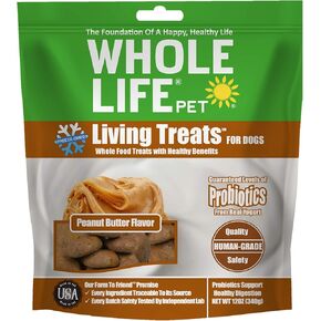 Whole Life Pet Human Grade Probiotic Dog Treats - Pumpkin & Yogurt – Easy Digestion, Firmer Stool, Sensitive Stomachs - Made in The USA