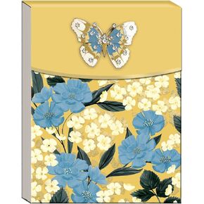 Punch Studio Brooch Mini Note Pad with Pattern Copper Leaves (43833)