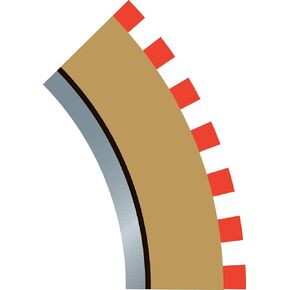Scalextric C8223 Borders Tan Half Straight 6.75 inches