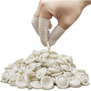 Finger Cots, Finger Gloves, Disposable Medium Finger Protectors, Finger Covers Protection for Finger Tips, Finger Sleeve Sleeves Thumb Protector Fingertip Protector (360 pcs, White)