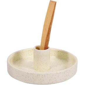Palo Santo Holder, Ceramic Incense Burner for Palo Santo Wood or Scented Incense Stick, Beige