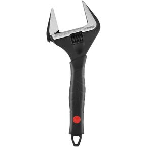 Lichamp 12-Inch Wide Jaw Adjustable Stubby Wrench with 60 mm Jaw Opening for Plumbing Automotive and Industry, Black