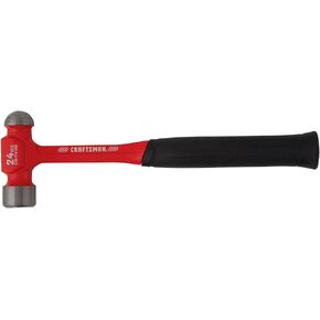 CRAFTSMAN Ball Peen Hammer 16-oz Rounded Face Steel Head Steel Rubber (CMHT54179), Red